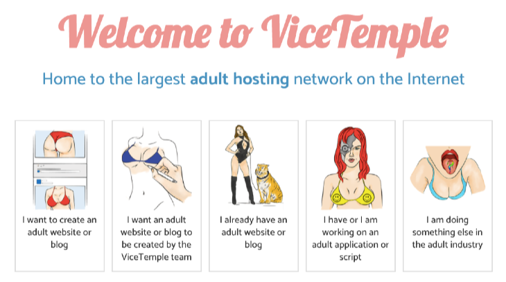 ViceTemple - The largest adult hosting network 