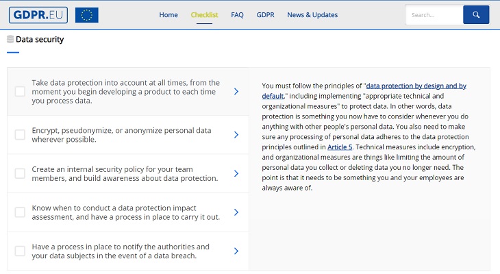 gdpr checklist