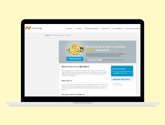 NameCheap - Pay with Bitcoin