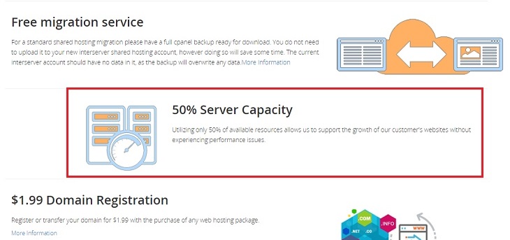 50% server capacity